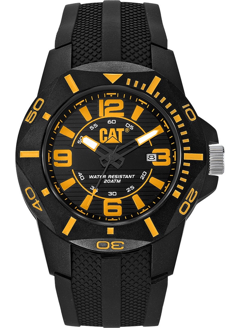 Cat Men's Wristwatch, Black Yellow (LR.161.21.137)